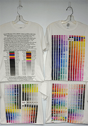 New DTG Color Charts Now Available - A+ Images